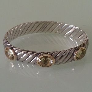 DAVID YURMAN SS/18K Hampton Lemon Citrine Bracelet